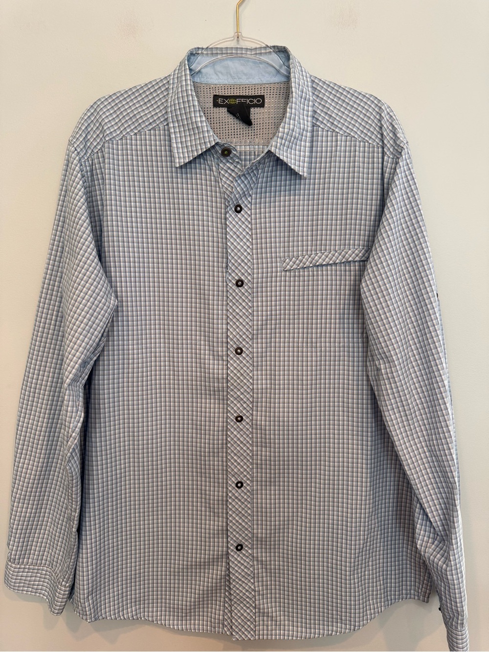 Exofficio Trip'r Check Fishing Hiking Outdoor Travel Shirt Size XL